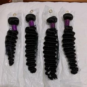 Bavarian human hair weave 1/16in,1/18in, 2/20in